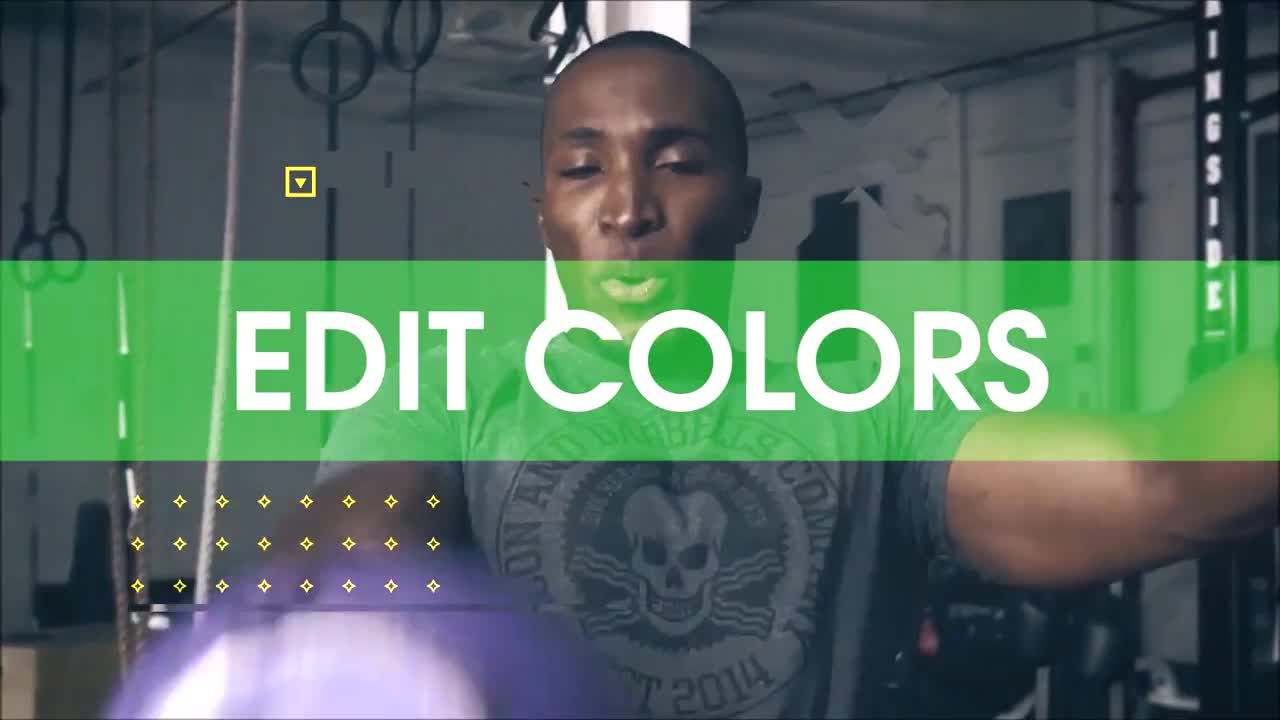 时尚的视觉叠加效果pr运动宣传模板