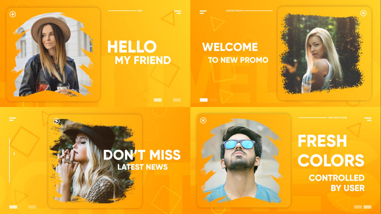 现代感觉简洁动态宣传视频素材库精选AE模板