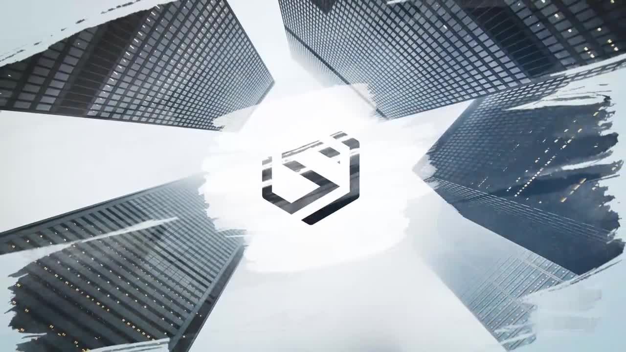 现代时尚的画笔效果照片幻灯片素材库精选AE模板