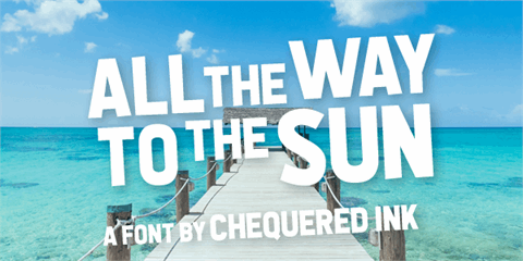 All the Way to the Sun font素材之家精选英文字体