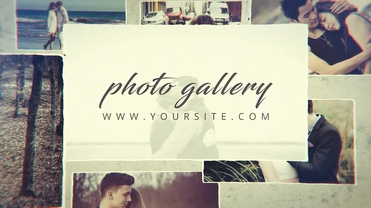 柔和的光线泄漏效果照片幻灯片素材库精选AE模板