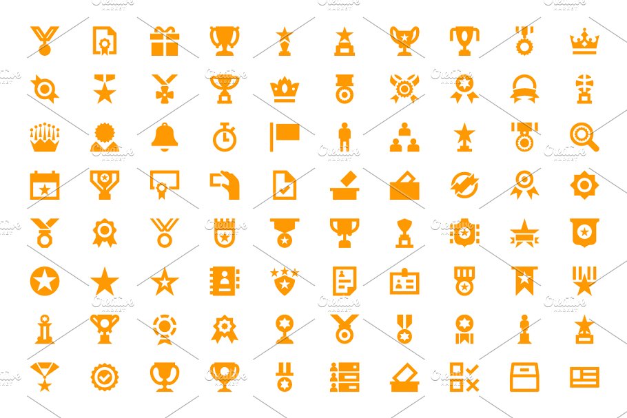 150+投票&奖杯奖牌Material Design设计规范图标下载 150+ Vote and Reward Material Icons插图(1)