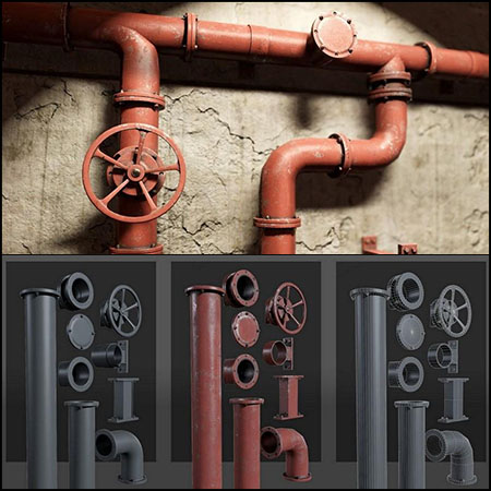 模块化工业管道构造器集素材之家精选3D模型