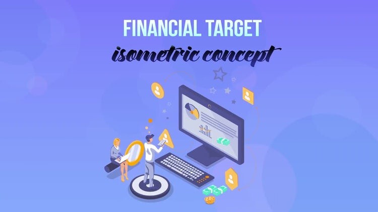 8个多彩创意的财务主题等距概念素材库精选AE模板