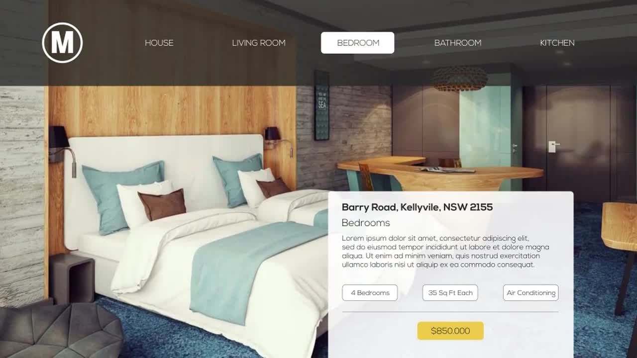 现代设计的房地产财产宣传单素材库精选AE模板