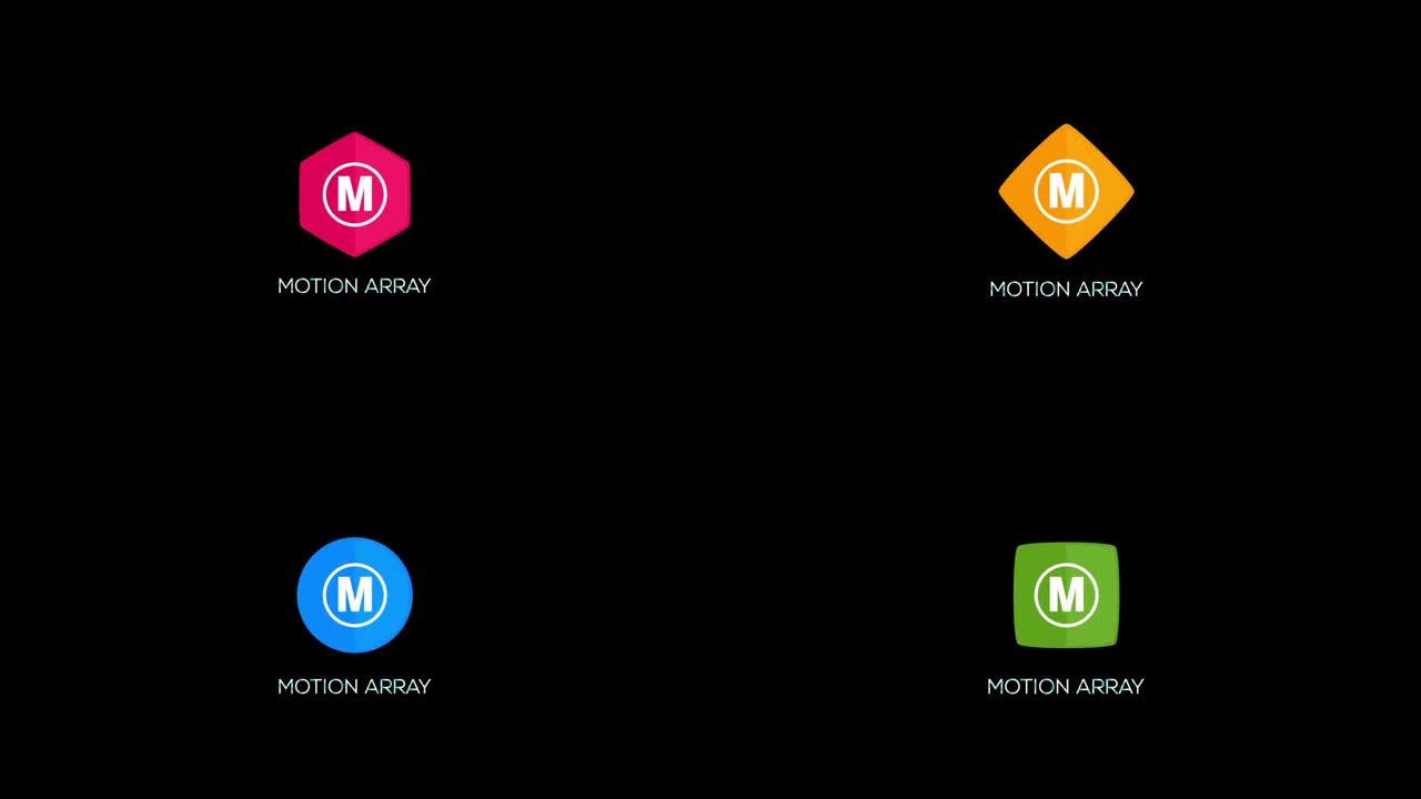 外观时尚清晰的动态动画徽标素材库精选AE模板