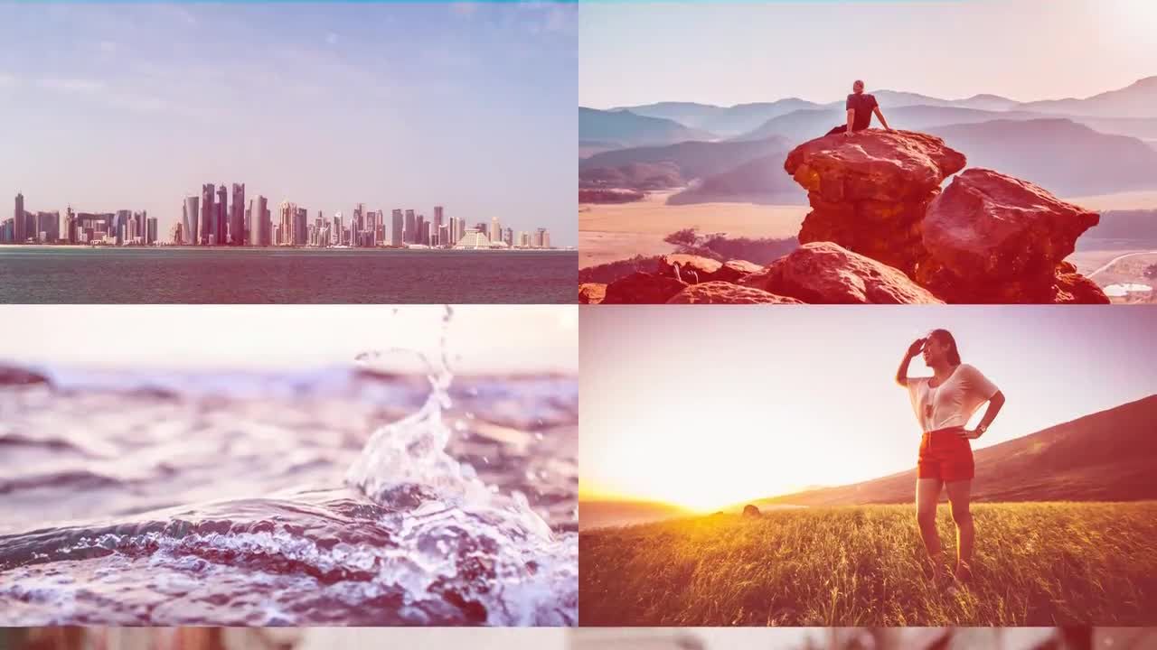 快速简单的照片文本幻灯片展示素材库精选AE模板