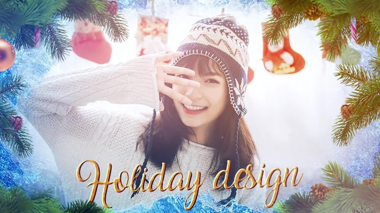 现代圣诞节幻灯片素材库推荐PR模板