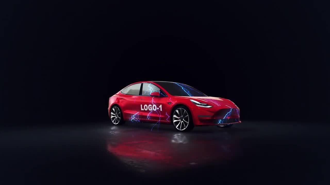 设计华丽的汽车动画时尚转换徽标展示素材库精选AE模板