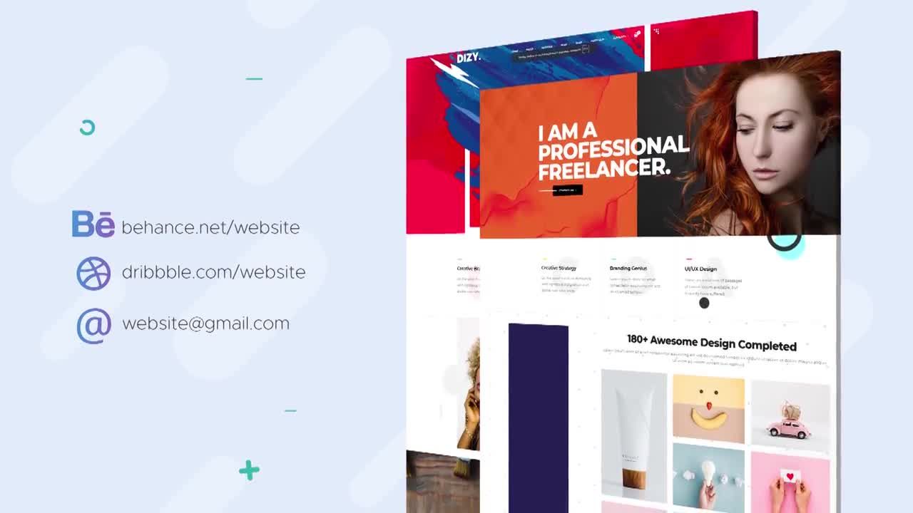 简洁严谨风格网站演示文稿素材库精选AE模板