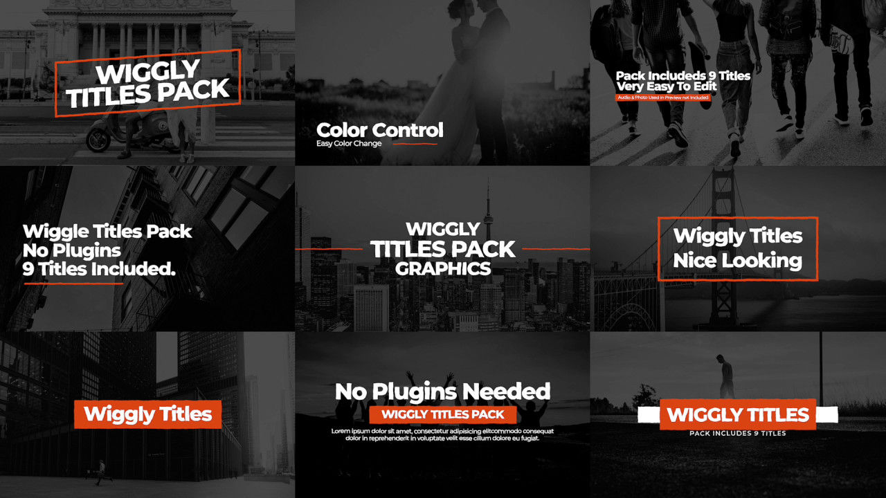 9个可爱的企业全屏标题动画素材库精选AE模板