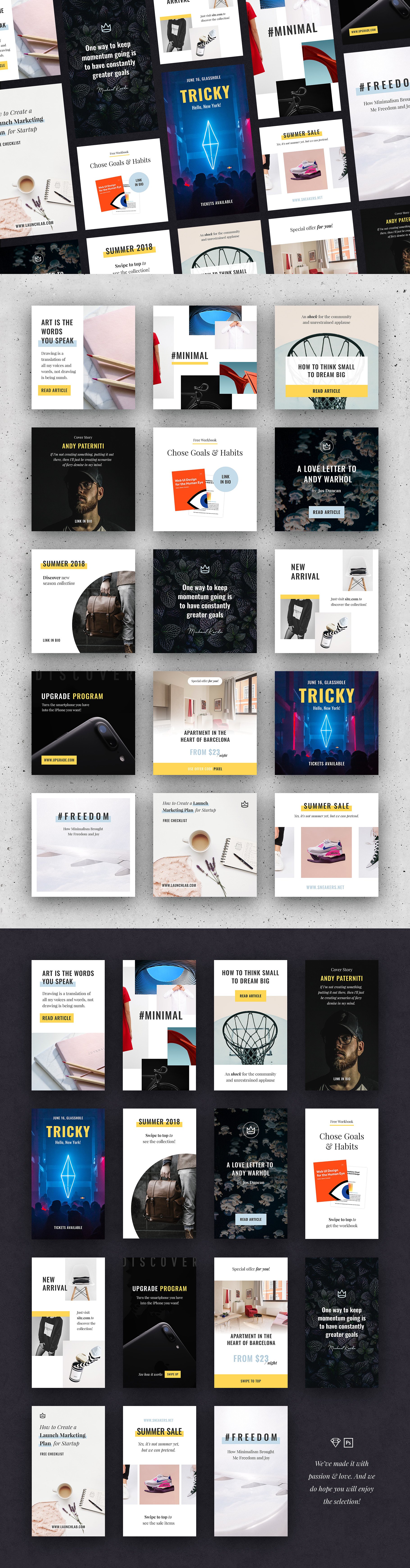 酷炫的Instagram手机APP启动页模板素材库精选插图(2)