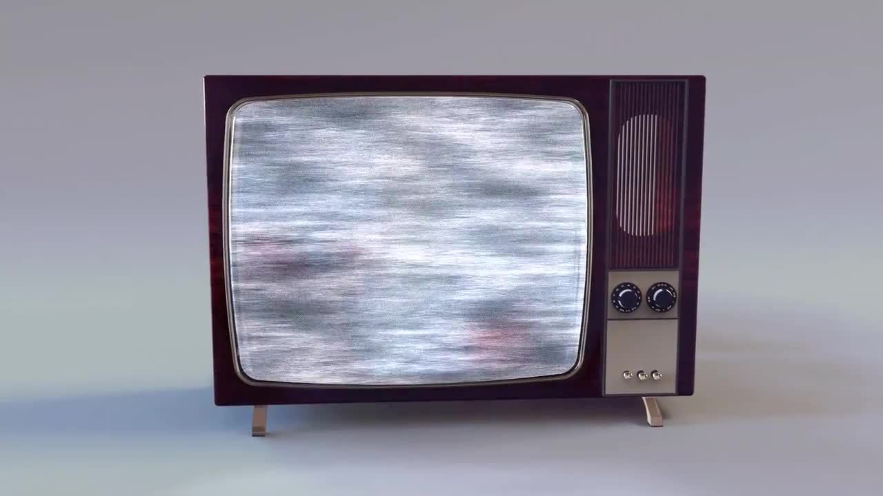 下降的电视标志素材库精选AE模板