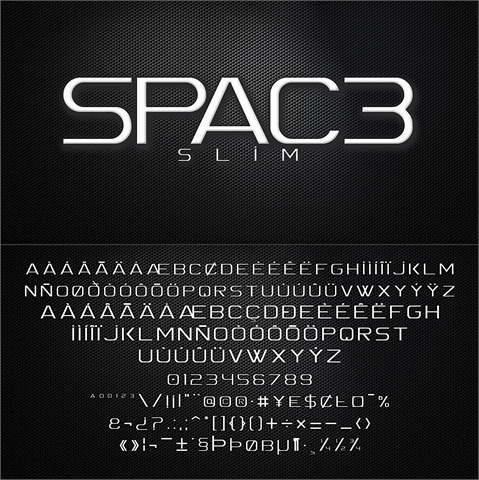 Spac3 font素材之家精选英文字体