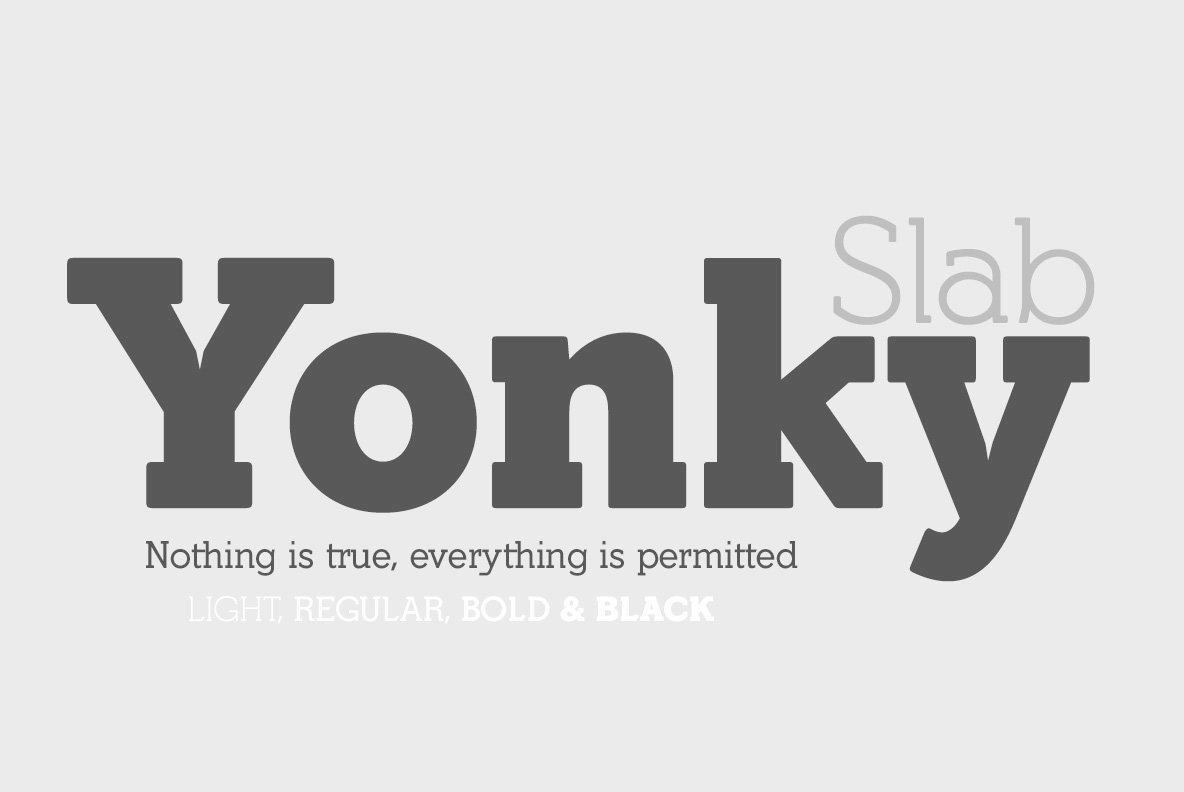 Yonky Slab Font Family素材之家精选英文字体