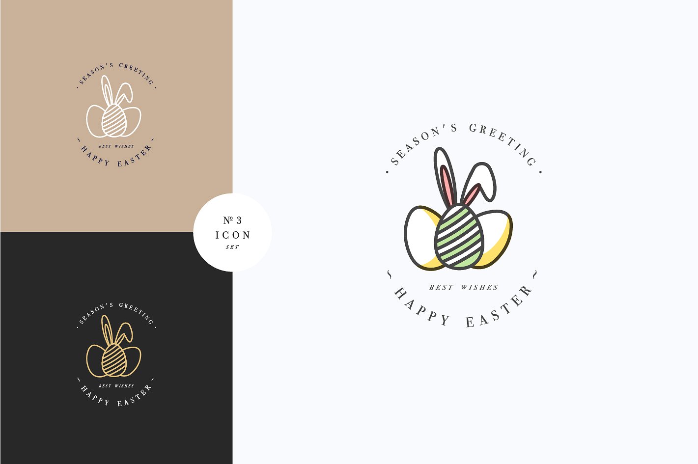 高品质的线性复活节图标插图(4)