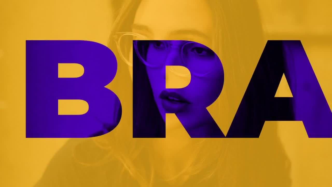 时尚多彩的颜色变化商业广告素材库精选AE模板