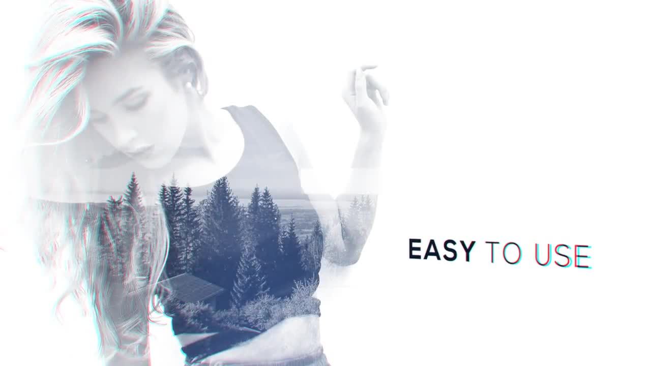 双重曝光效果幻灯片素材库精选AE模板