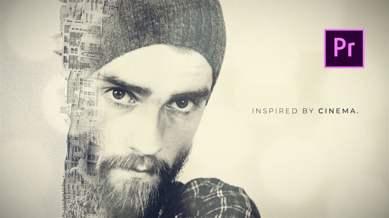 双重曝光效果电影宣传介绍素材库精选pr模板