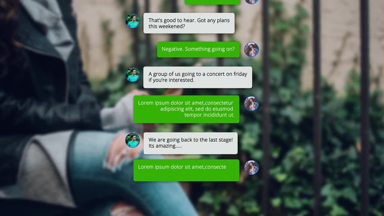 聊天对话气泡动画素材库精选AE模板