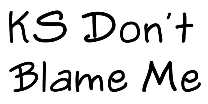 Ks Dont Blame Me font插图2 Ks Dont Blame Me font插图2