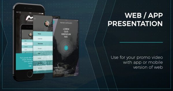 Web/手机应用程序设计演示视频素材库精选AE模板 Web / App Presentation – Phone