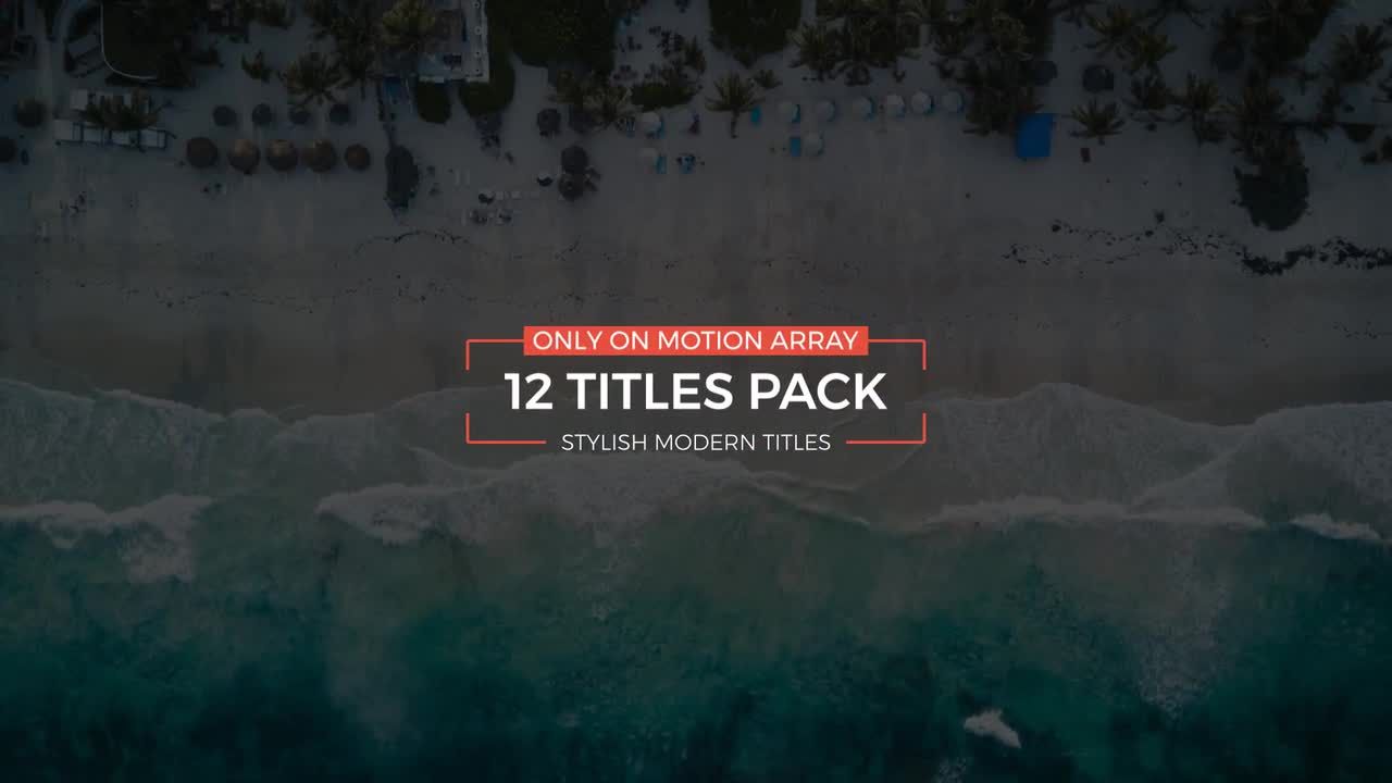 12个专业设计优雅动画的全屏标题素材库精选AE模板