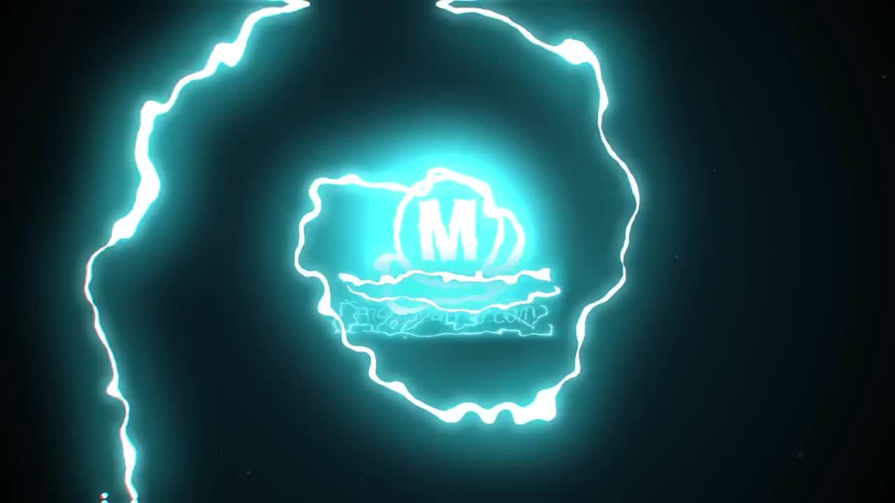 炫酷光波电流动态企业标识展示素材库精选AE模板