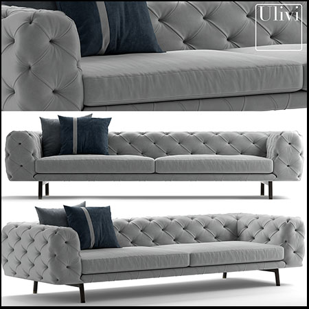 双人沙发和靠背素材之家精选3D模型