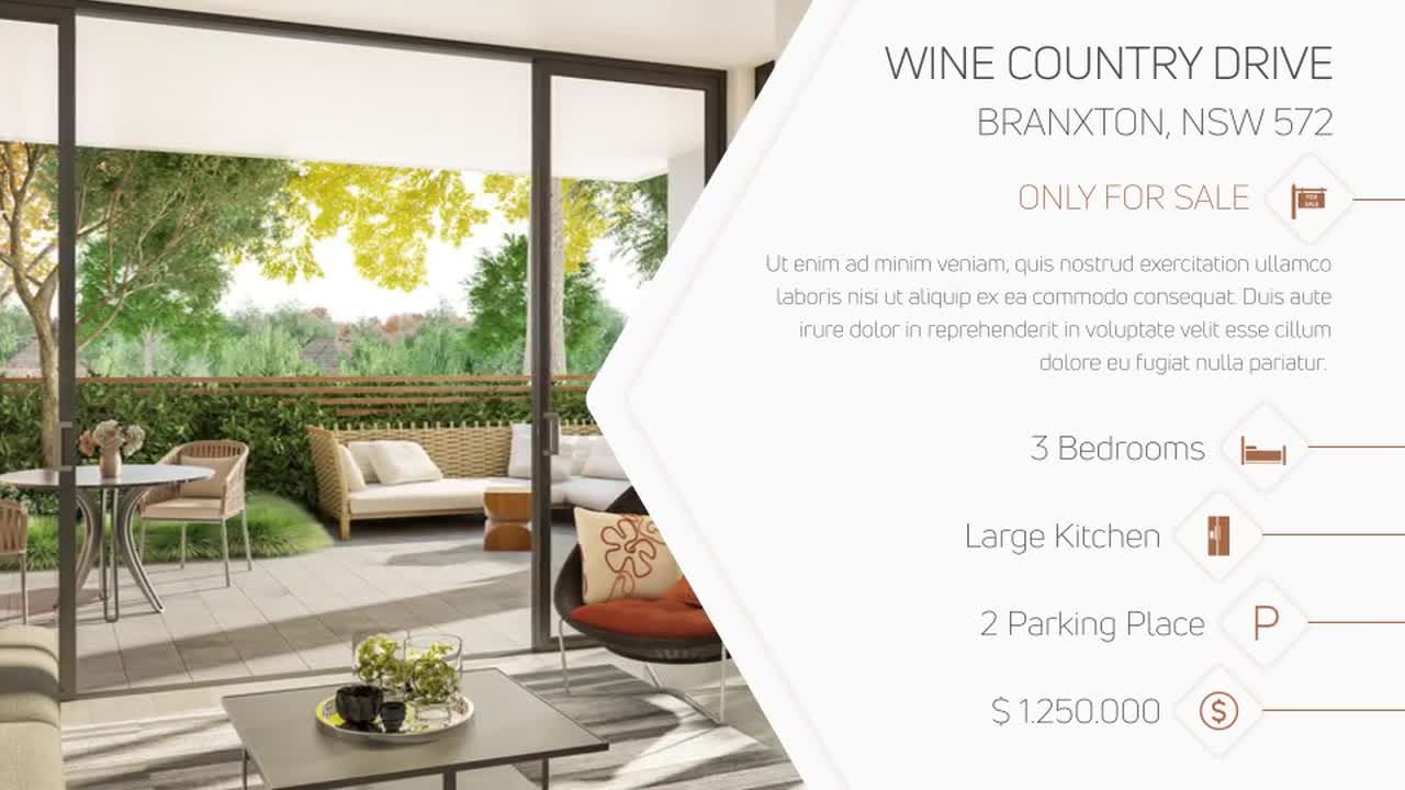 简洁时尚创意房地产介绍素材库精选AE模板