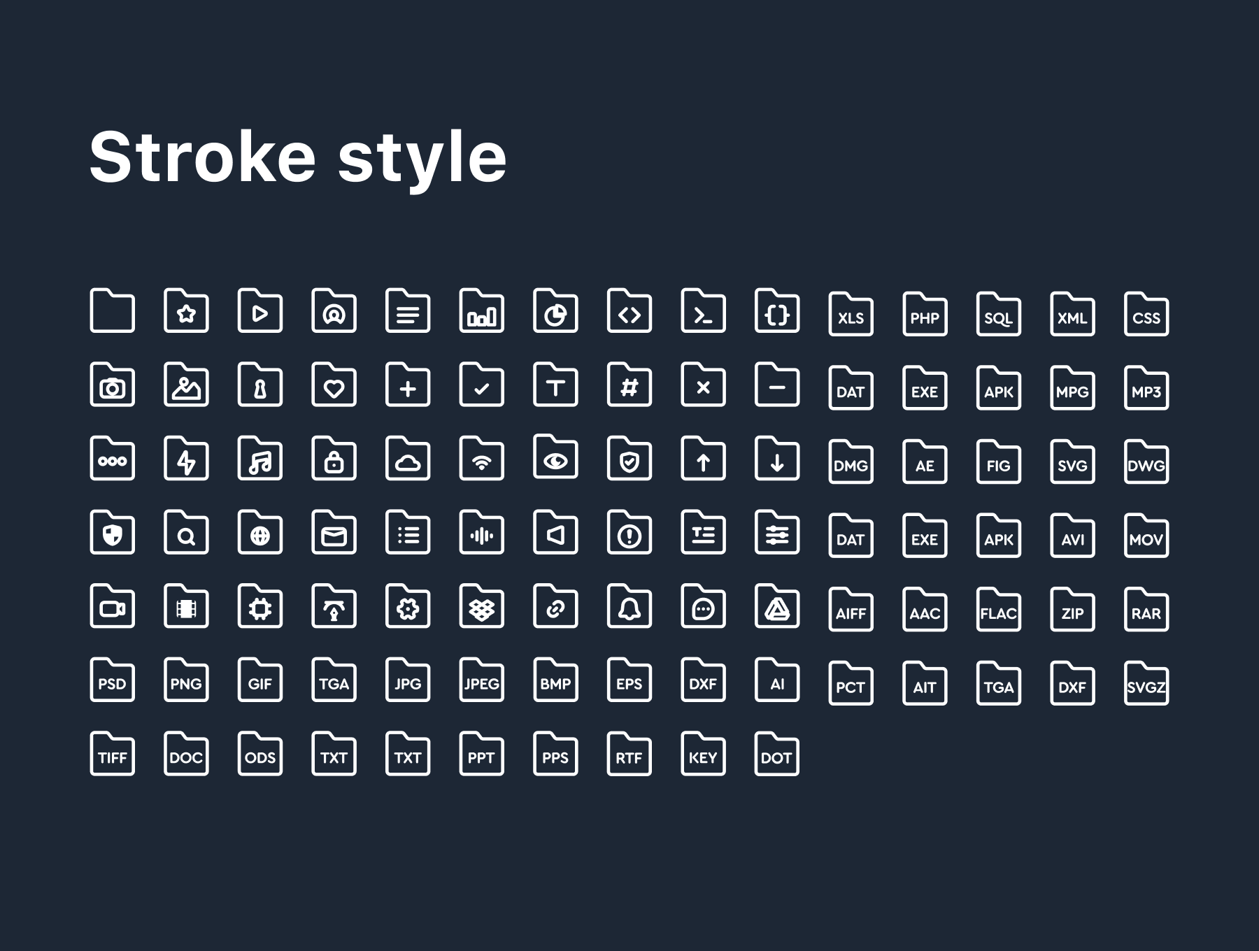 素材库下午茶：Web&App文件夹SVG素材库精选图标素材插图(3)