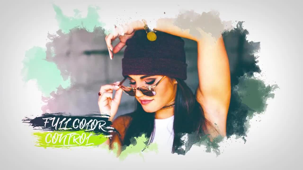 华丽的墨滴显示照片文本动画素材库精选AE模板