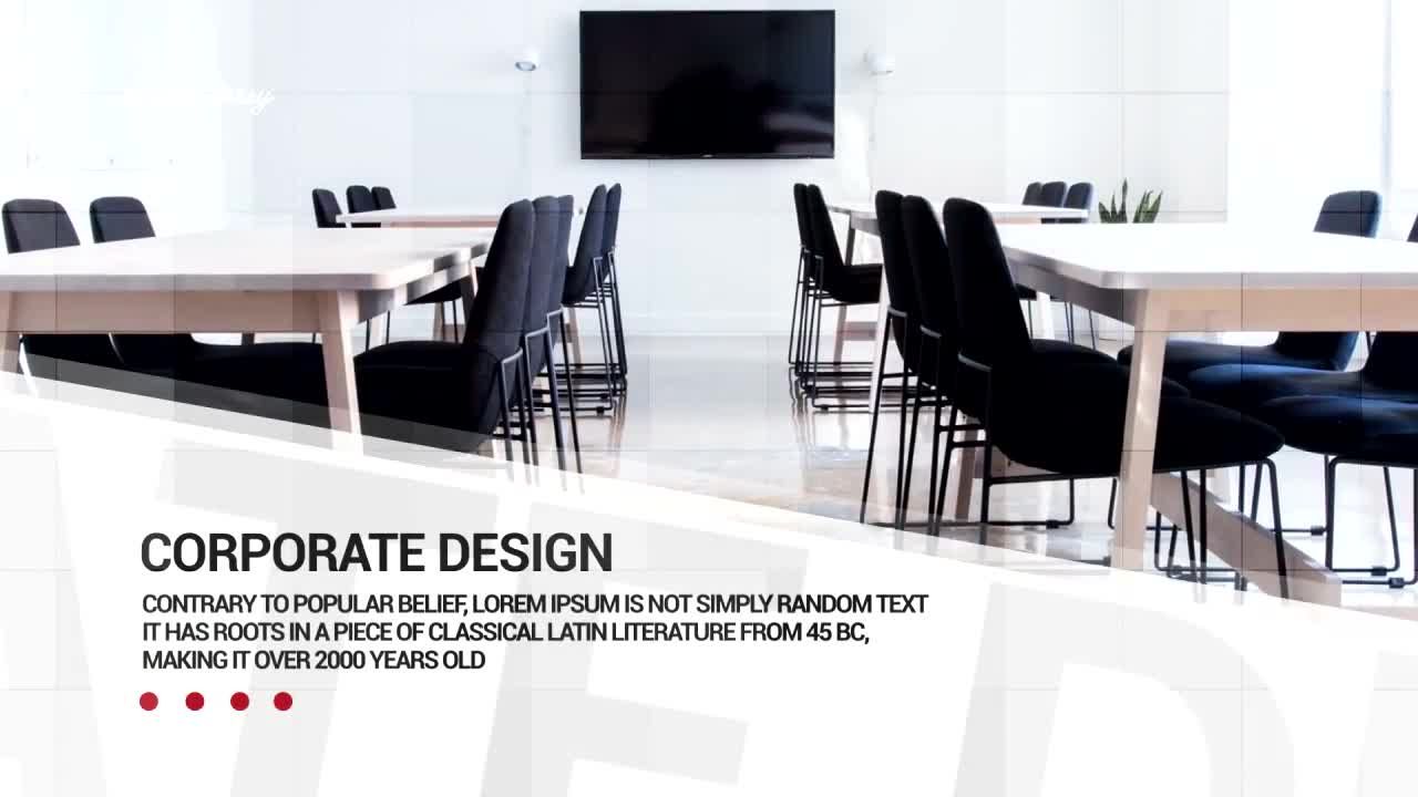 素材库精选AE模板简洁商务宣传片开场