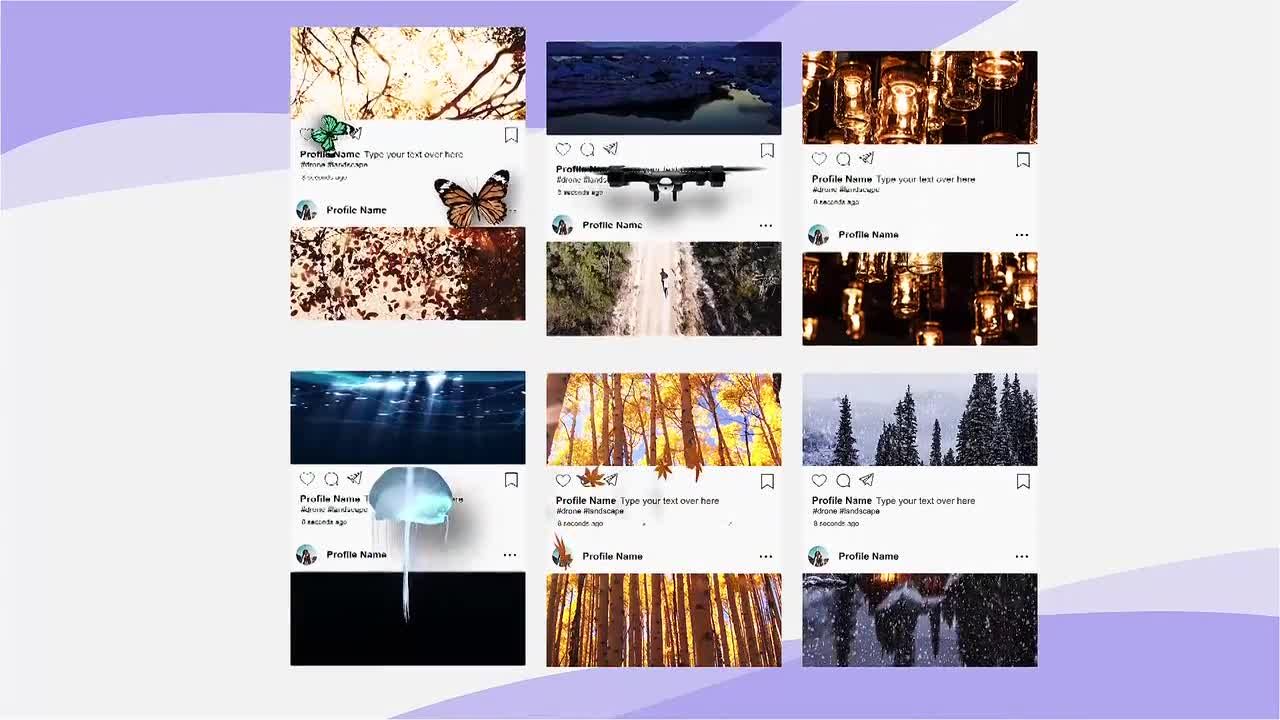 Instagram帖子宣传介绍素材库精选AE模板