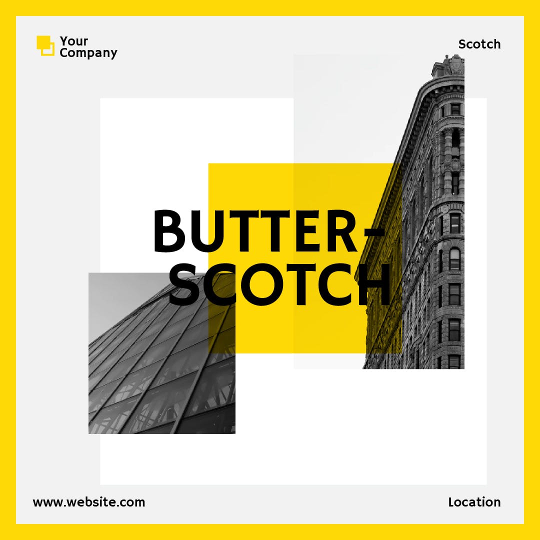 高端企业品牌宣传推广社交媒体Banner设计模板素材库精选 BUTTERSCOTCH Media Banners插图(1)