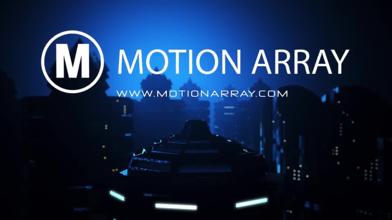 未来主义黑色城市标志素材库精选AE模板