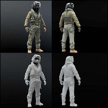 战斗机飞行员素材之家精选3D模型