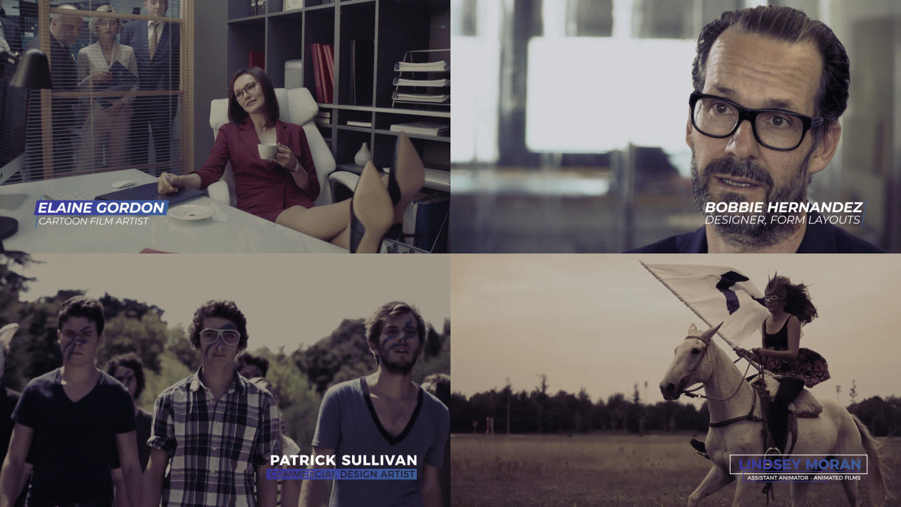 12个时尚优雅整洁的动画下三分之一标题素材库精选AE模板