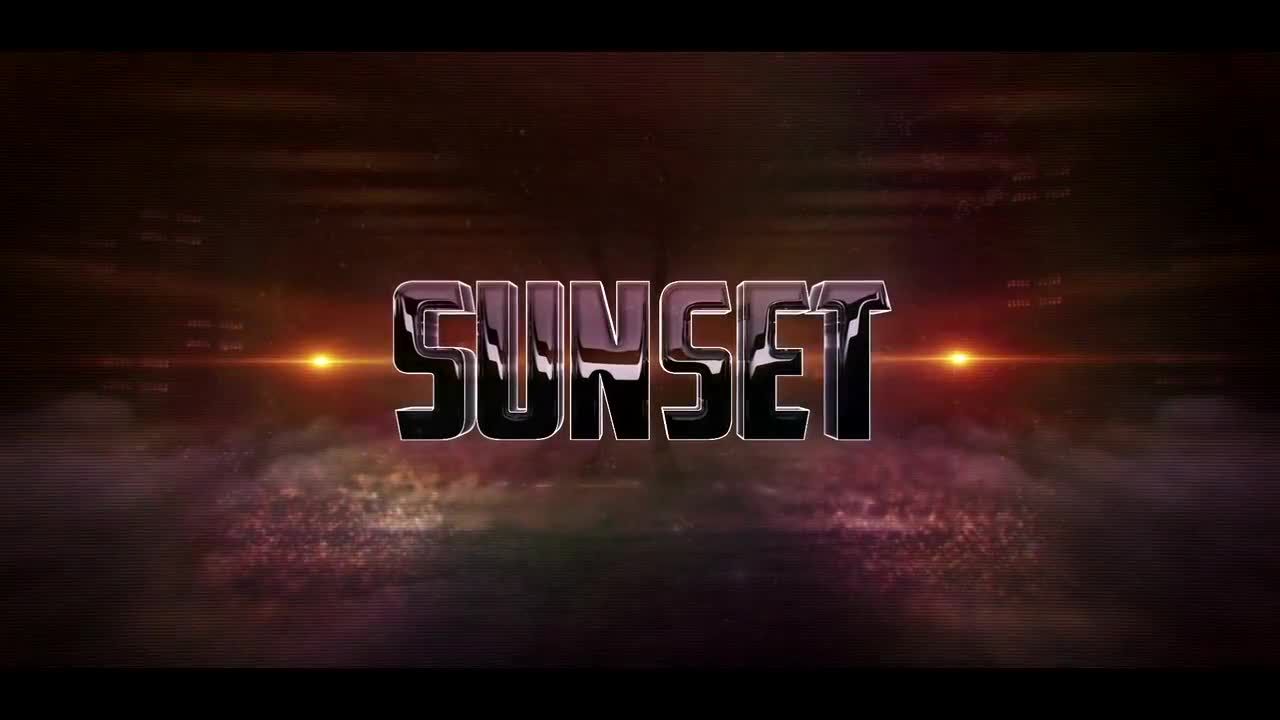 3D日落徽标素材库精选AE模板