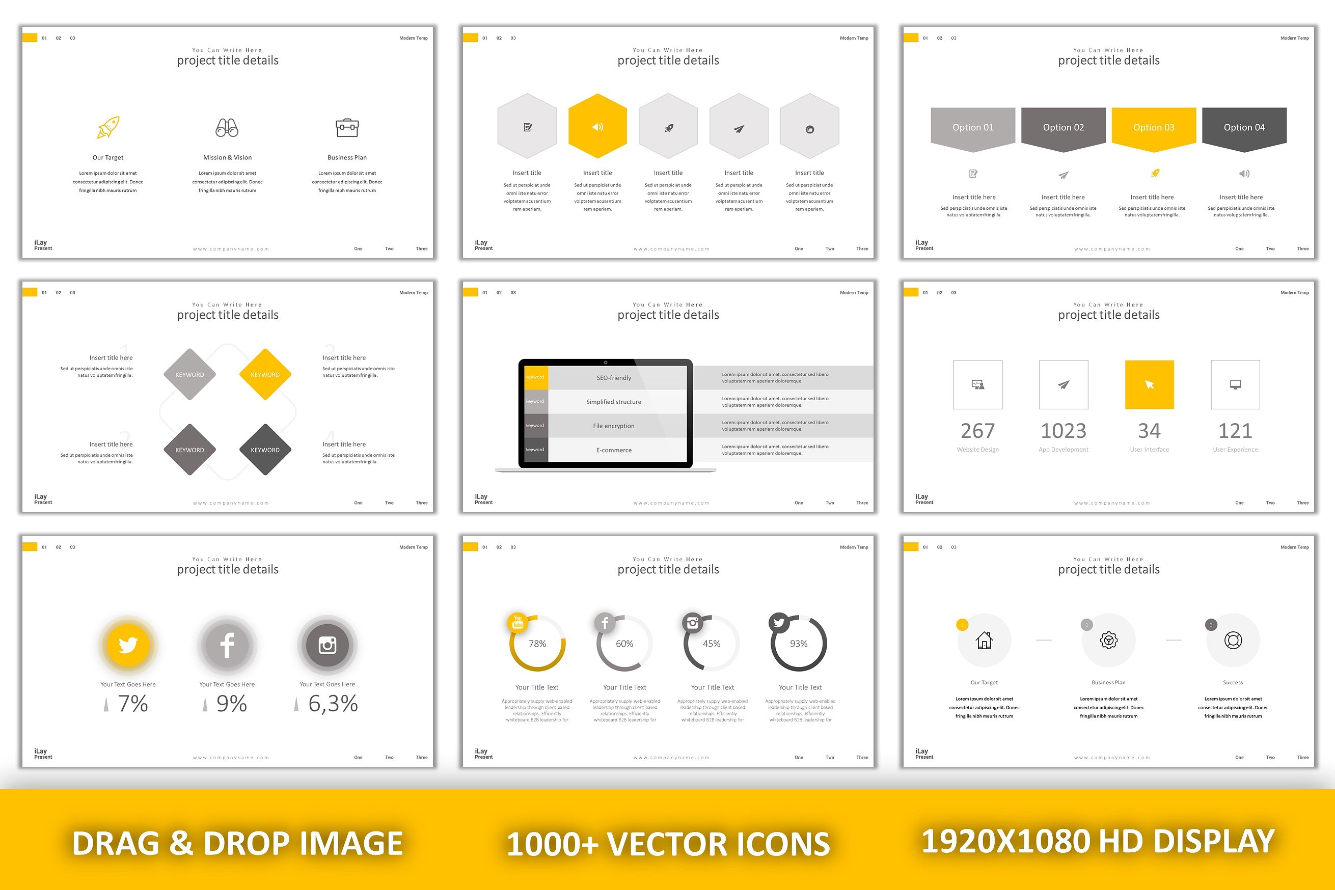 创意极简主义的PPT模板下载 Minimal Creative Powerpoint [ppt,pptx]插图(7)