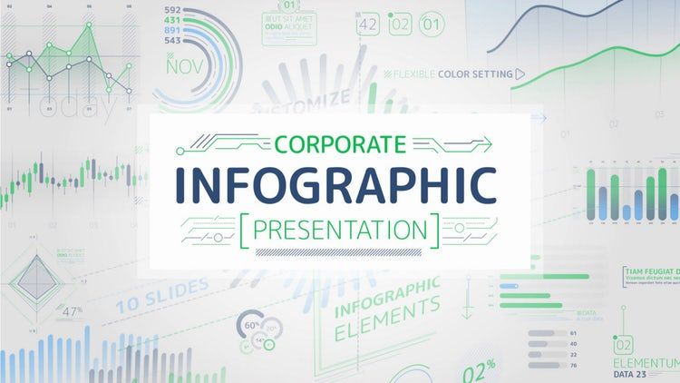 简洁现代的信息图表素材库精选AE模板