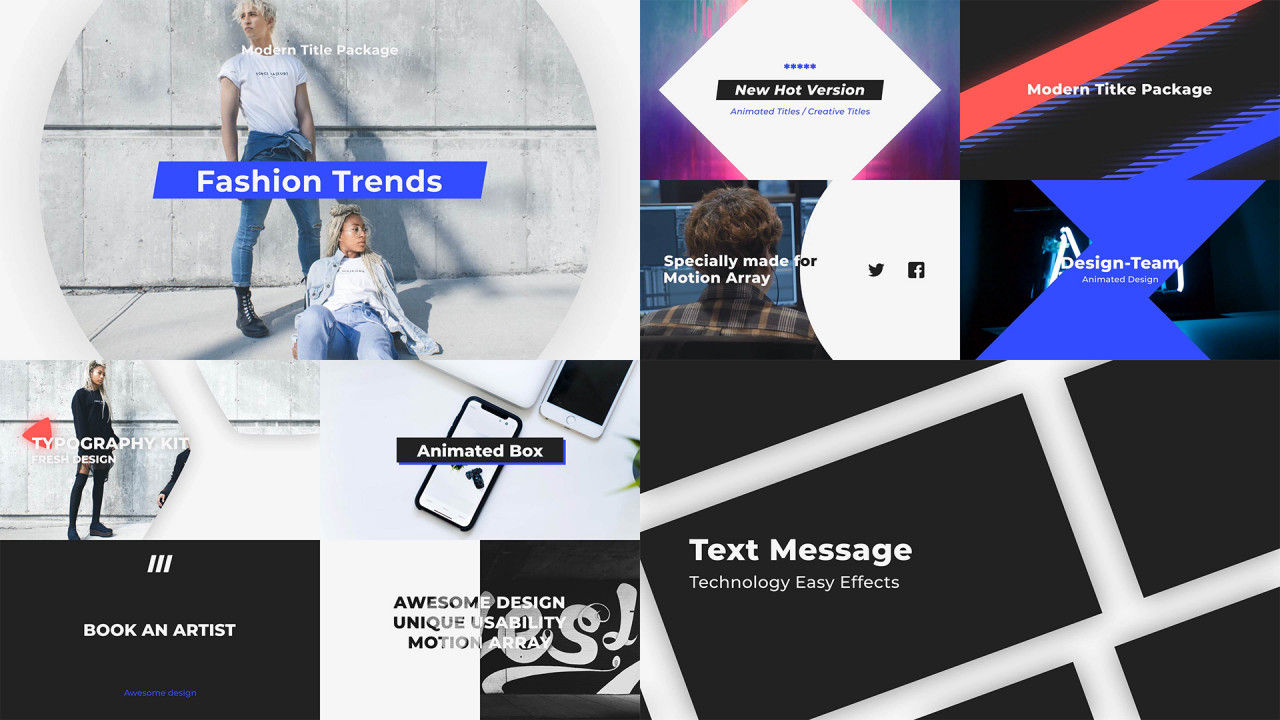 运动健身标题动画排版素材库精选AE模板