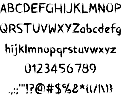 Brushstroke Horror font插图1