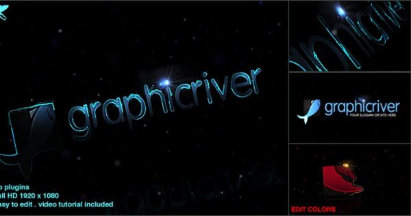 3D复古暗光风格logo演示素材库精选AE模板 Electric Logo