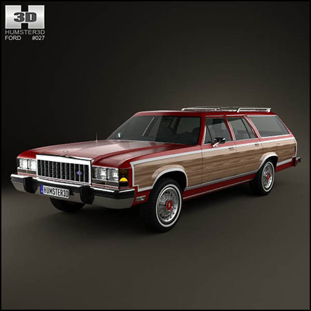 福特Ford Country Squire 1979-1991 3D汽车模型