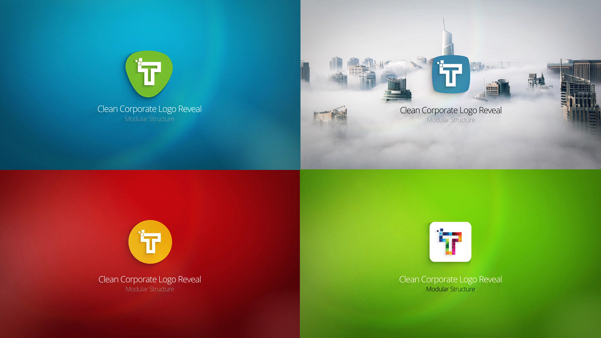 清晰的企业徽标显示素材库精选AE模板