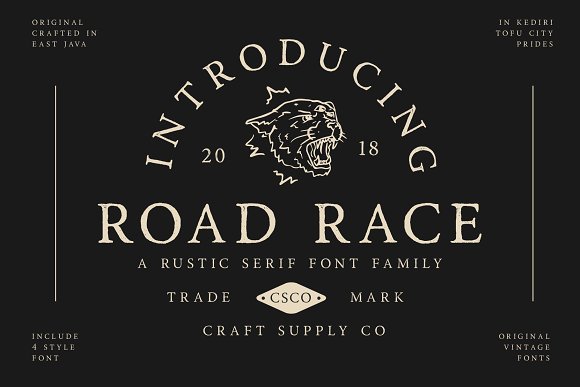 Road Race Font Family素材之家精选英文字体