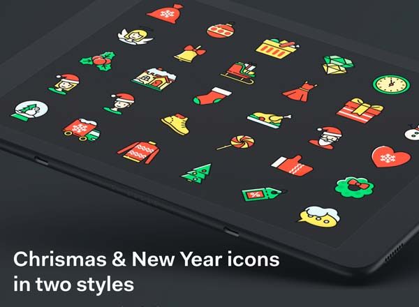 素材库下午茶：年度绘制最精细的创意圣诞图标下载[Ai,Sketch]