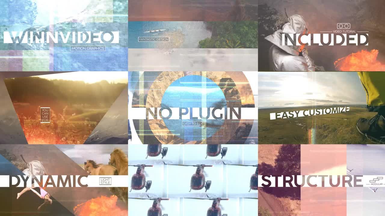 几何图形时尚促销活动视频转场效果素材库精选AE模板