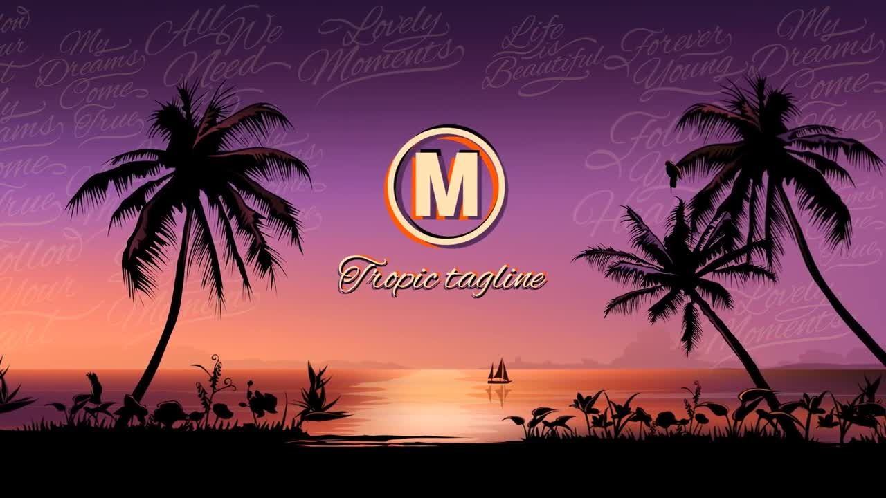 色彩鲜艳线条简洁的文字logo动画素材库精选AE模板